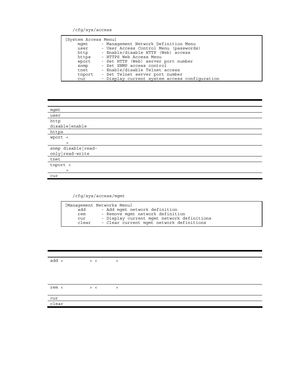 System access configuration, Management networks configuration | NEC N8406-022A User Manual | Page 75 / 90