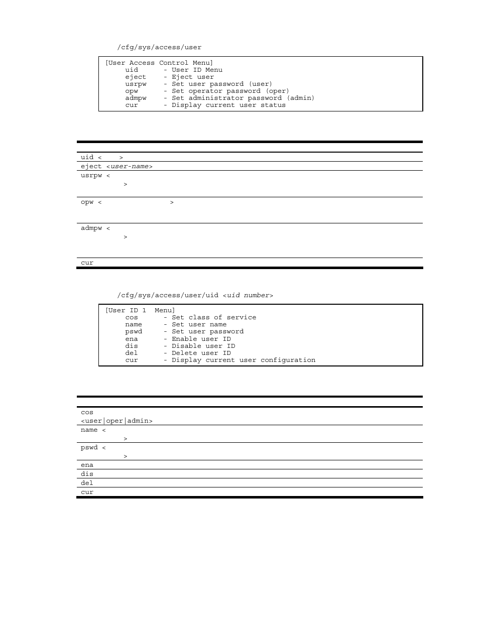 User access control configuration, User id configuration | NEC N8406-022A User Manual | Page 76 / 90