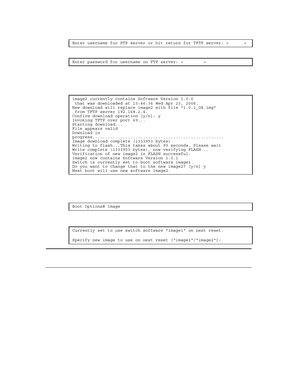 Selecting a software image to run | NEC N8406-022A User Manual | Page 83 / 90