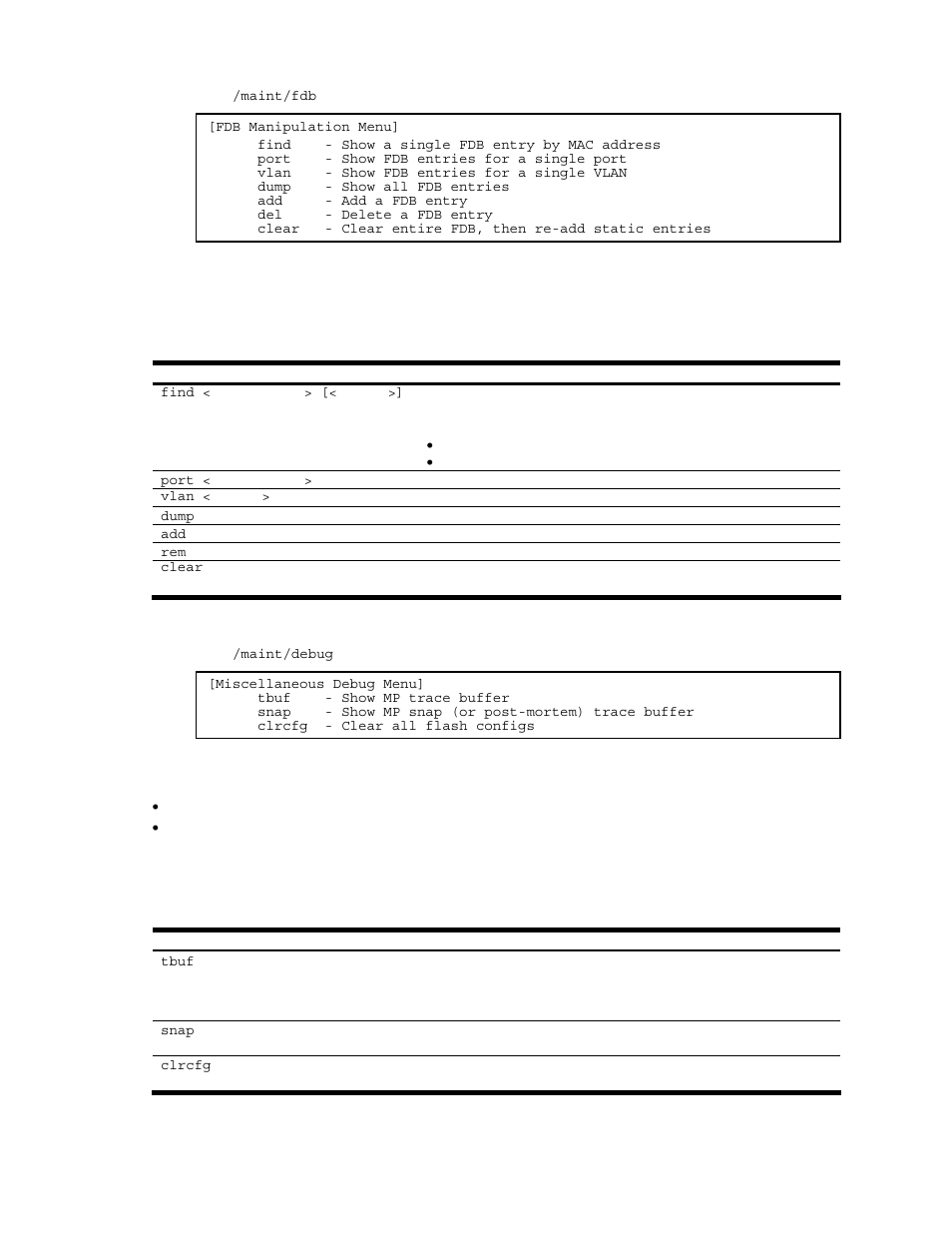 Forwarding manipulation options, Debugging options | NEC N8406-022A User Manual | Page 87 / 90