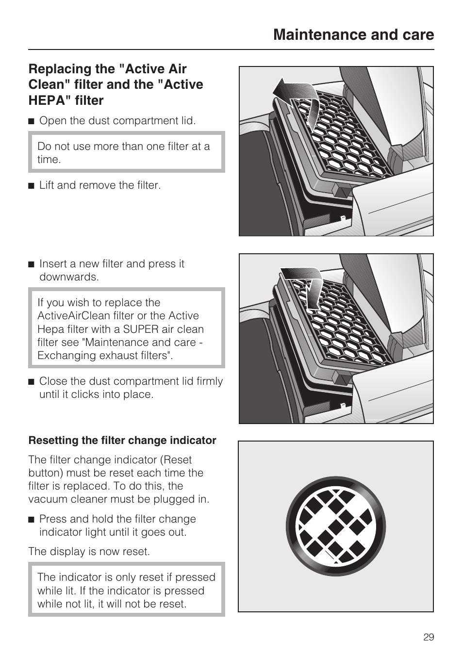 Maintenance and care | NEC S 5000 User Manual | Page 29 / 44
