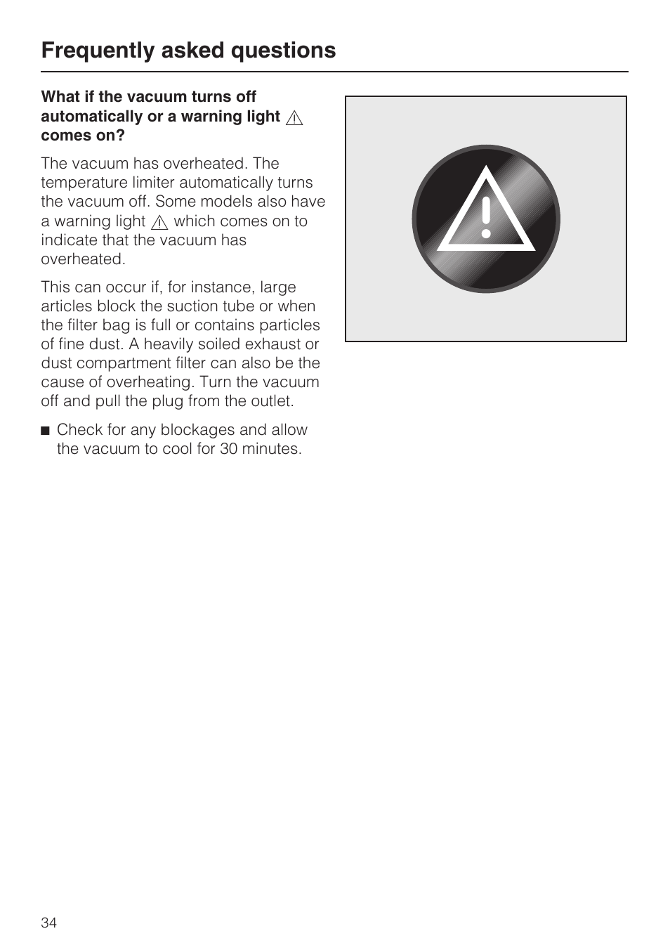 Frequently asked questions 34, Frequently asked questions | NEC S 5000 User Manual | Page 34 / 44
