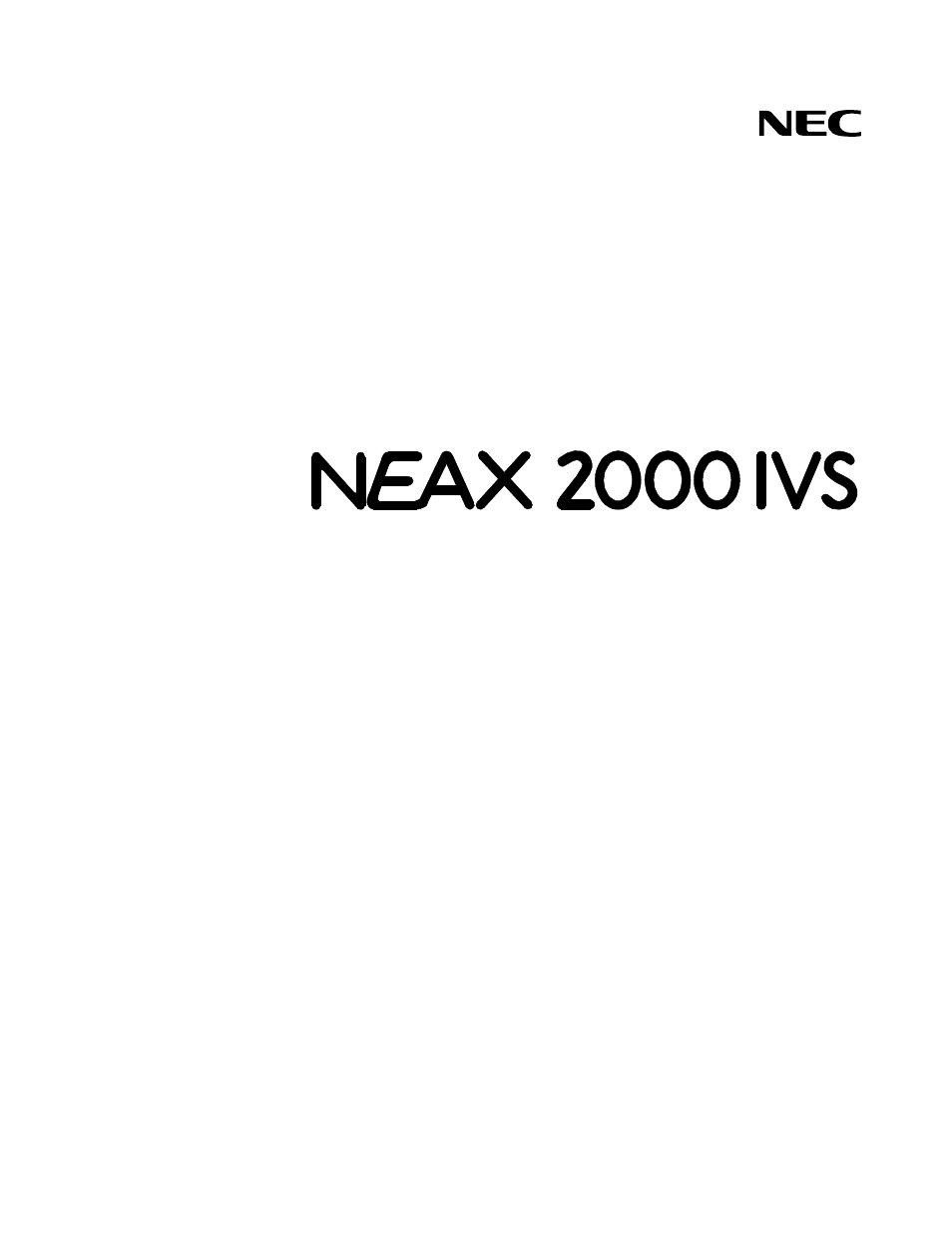 NEC NEAX2000 IVS ND-45492 User Manual | 173 pages