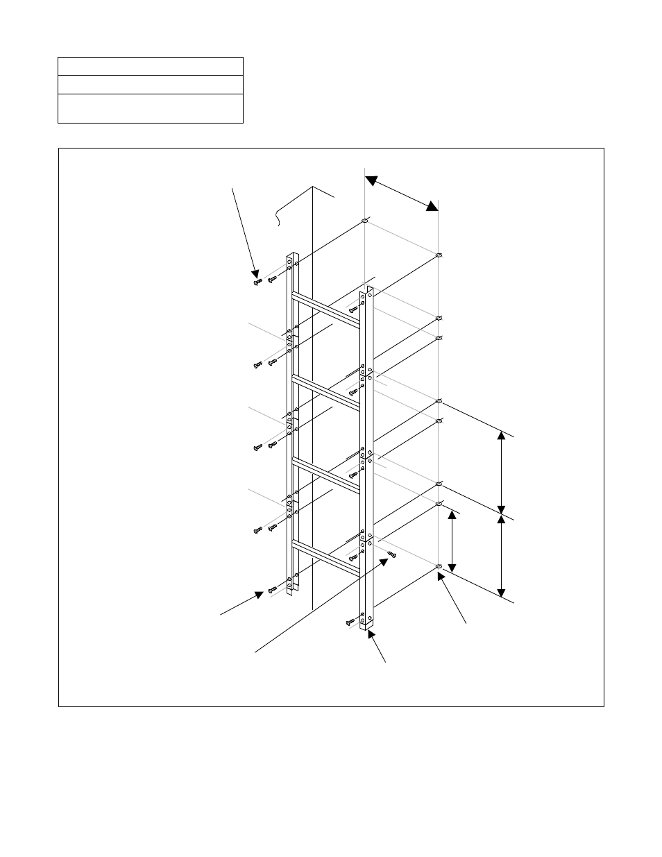 Figure 003-21, Screwing the rack parts to a wall | NEC NEAX2000 IVS ND-45492 User Manual | Page 64 / 173