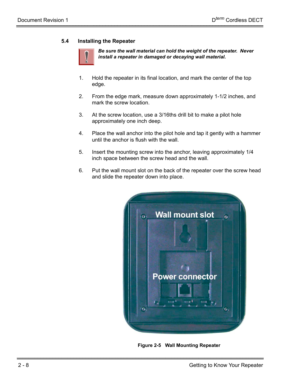 4 installing the repeater | NEC DTERM DTL-RPT-1 User Manual | Page 18 / 26