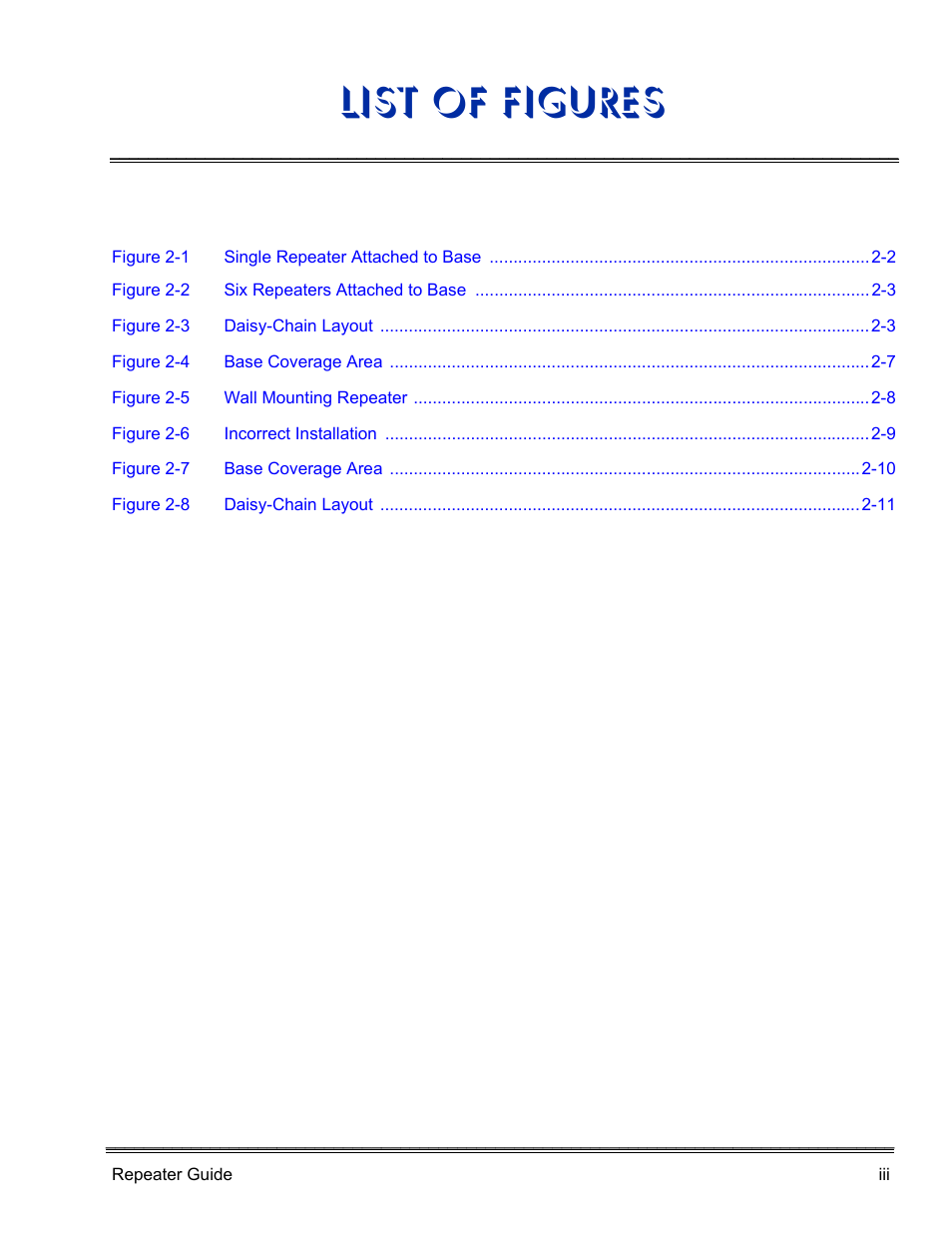 List of figures | NEC DTERM DTL-RPT-1 User Manual | Page 5 / 26