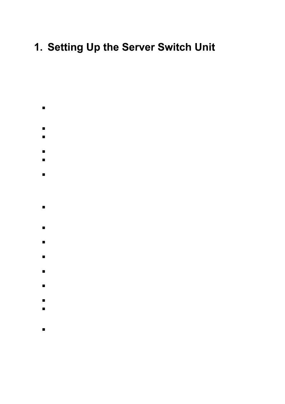 Setting up the server switch unit, Features of server switch unit | NEC Sever Switch Unit N8191-09 User Manual | Page 69 / 104