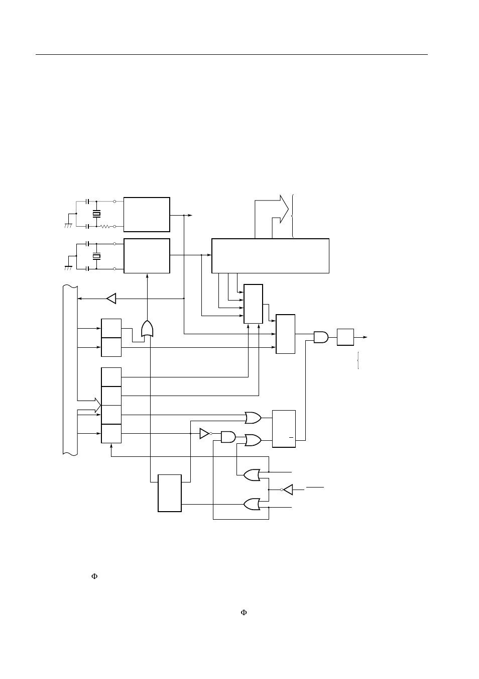 Clock generator, Clock generator configuration, Main system clock frequency 2. f | NEC PD750008 User Manual | Page 104 / 342