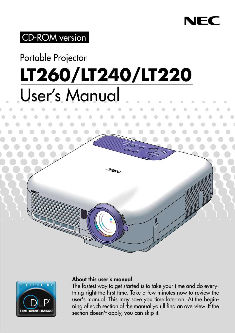 NEC LT260 User Manual | 149 pages