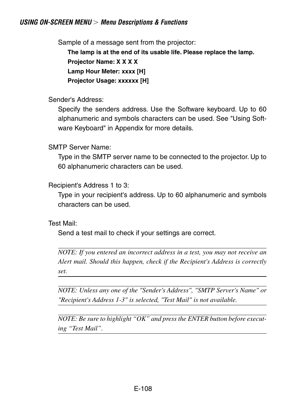 NEC LT260 User Manual | Page 108 / 149