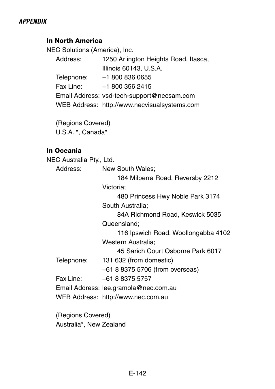 NEC LT260 User Manual | Page 142 / 149