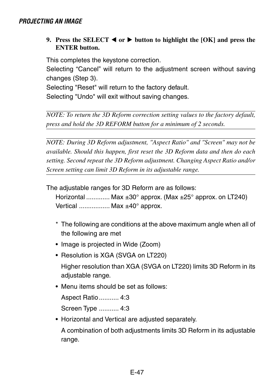 NEC LT260 User Manual | Page 47 / 149