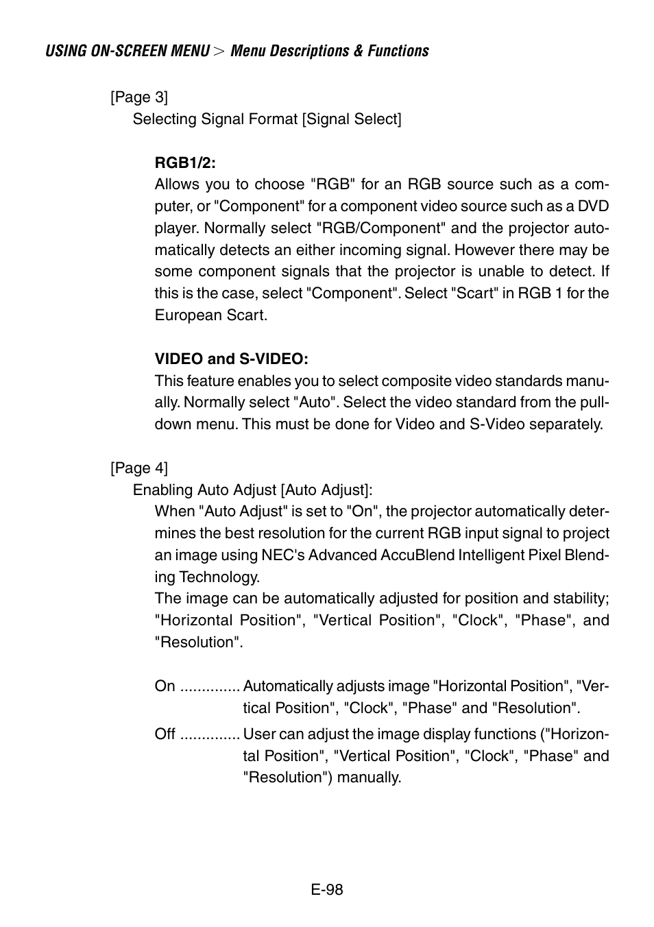 NEC LT260 User Manual | Page 98 / 149