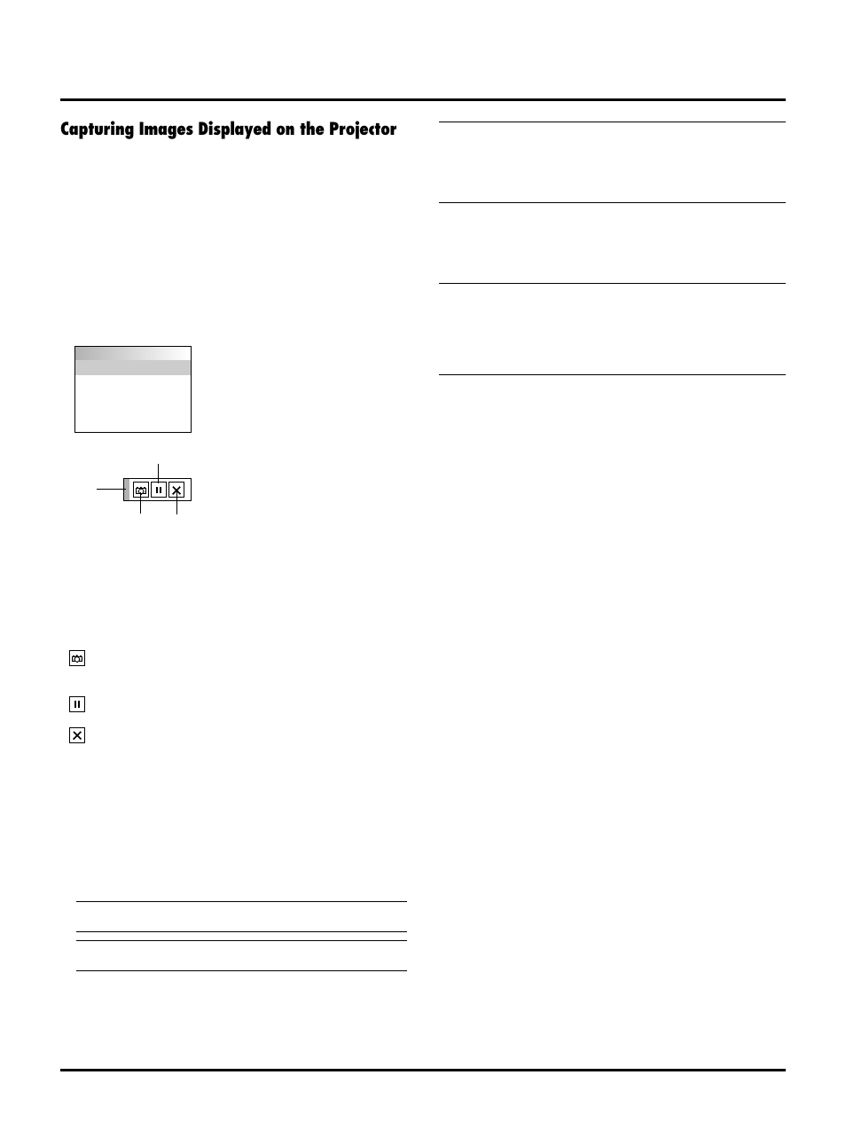 Capturing images displayed on the projector | NEC MT1045 User Manual | Page 30 / 42
