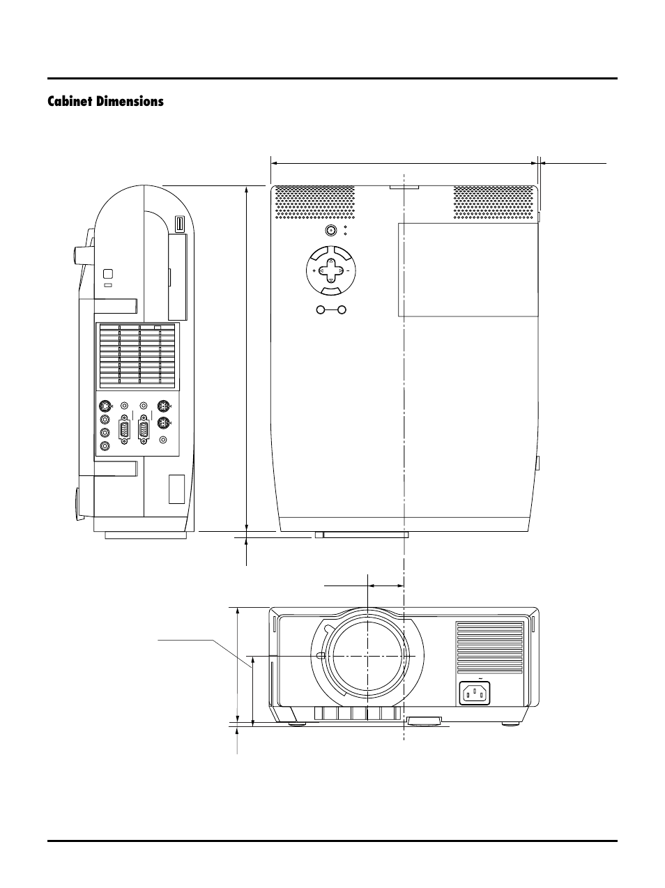 Cabinet dimensions, E–38, Unit = mm (inch) | NEC MT1045 User Manual | Page 38 / 42