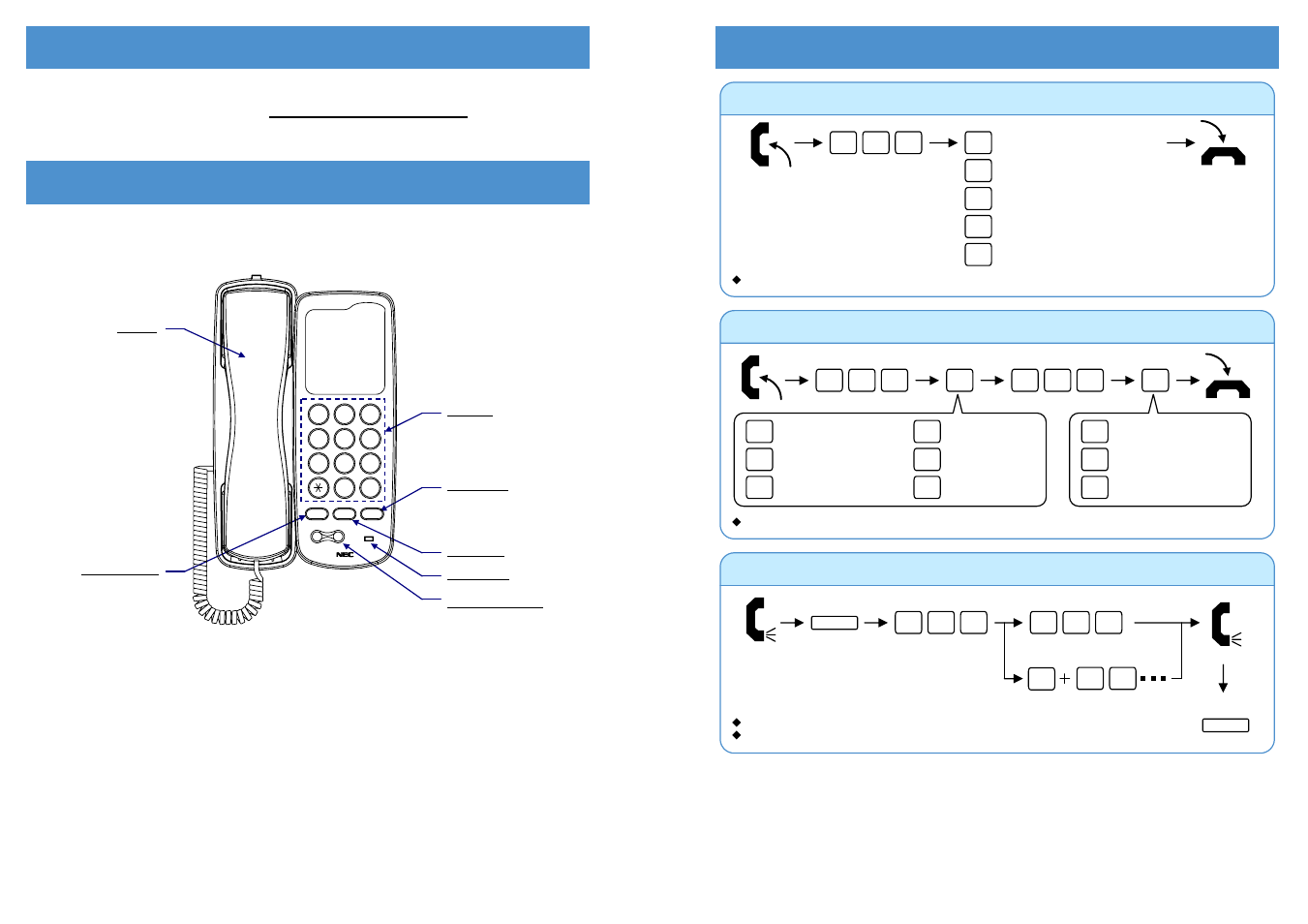 Using your telephone | NEC Single Line Telephone User Manual | Page 2 / 4