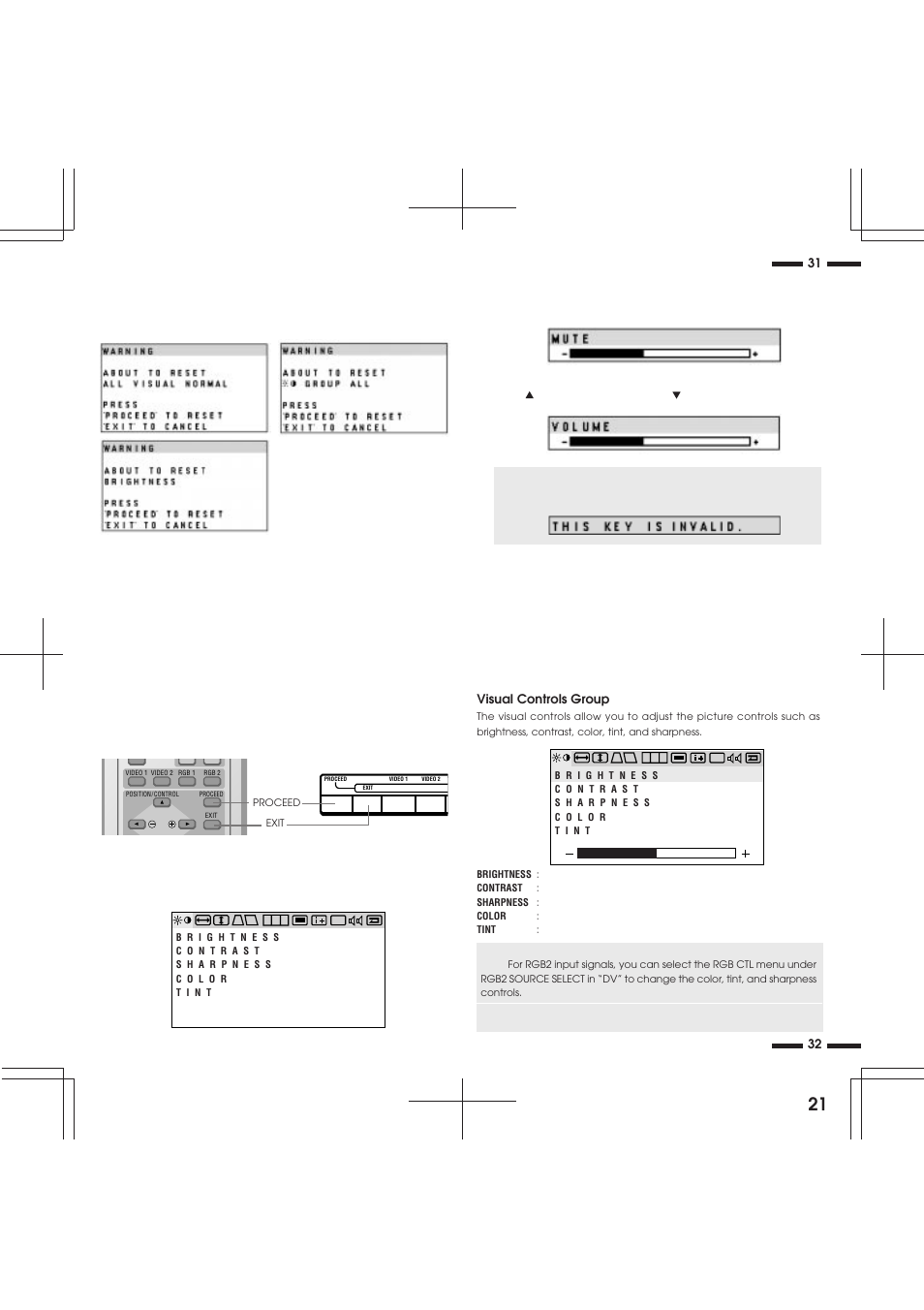 Accessing osm, Visual controls group | NEC R 37 Xtra User Manual | Page 21 / 38