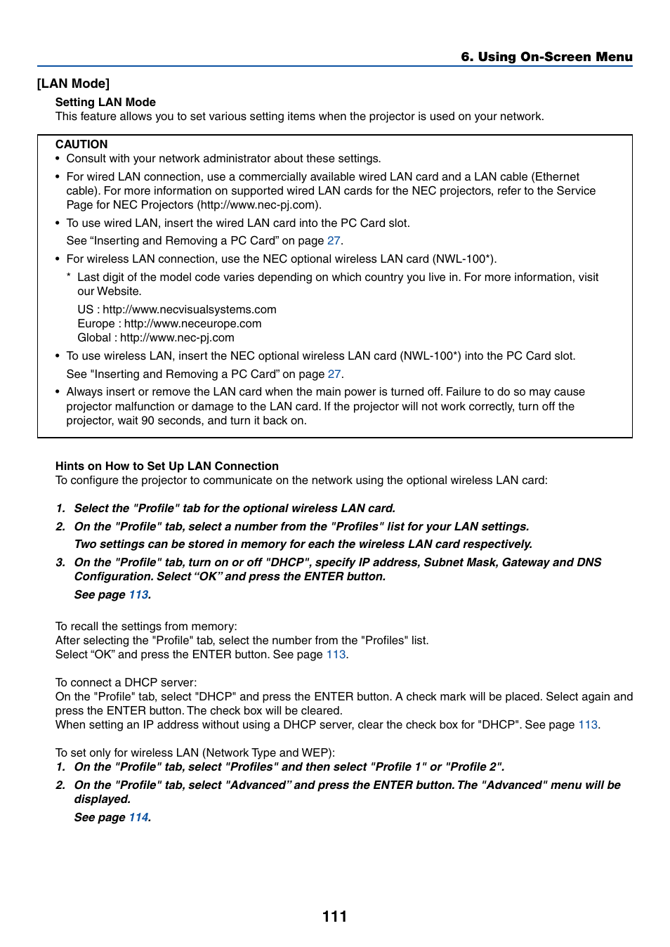 NEC WT615 User Manual | Page 118 / 159