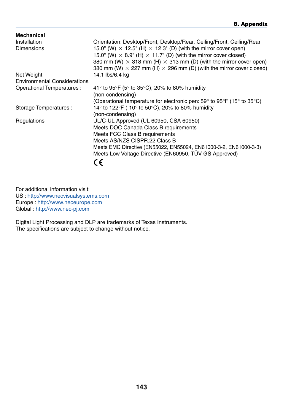 NEC WT615 User Manual | Page 150 / 159