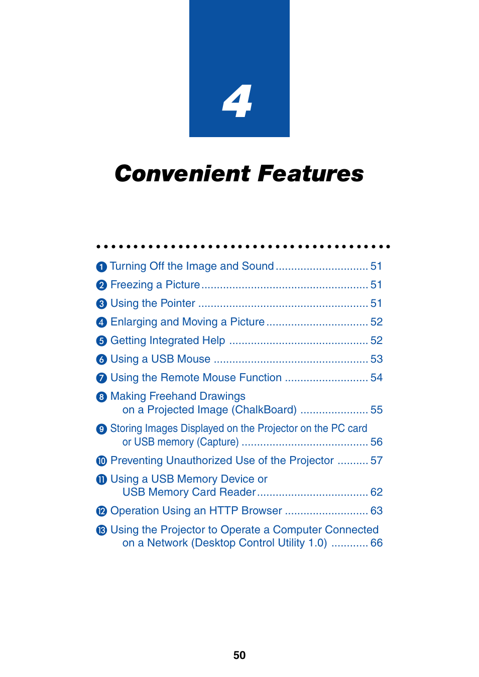 Convenient features | NEC WT615 User Manual | Page 57 / 159