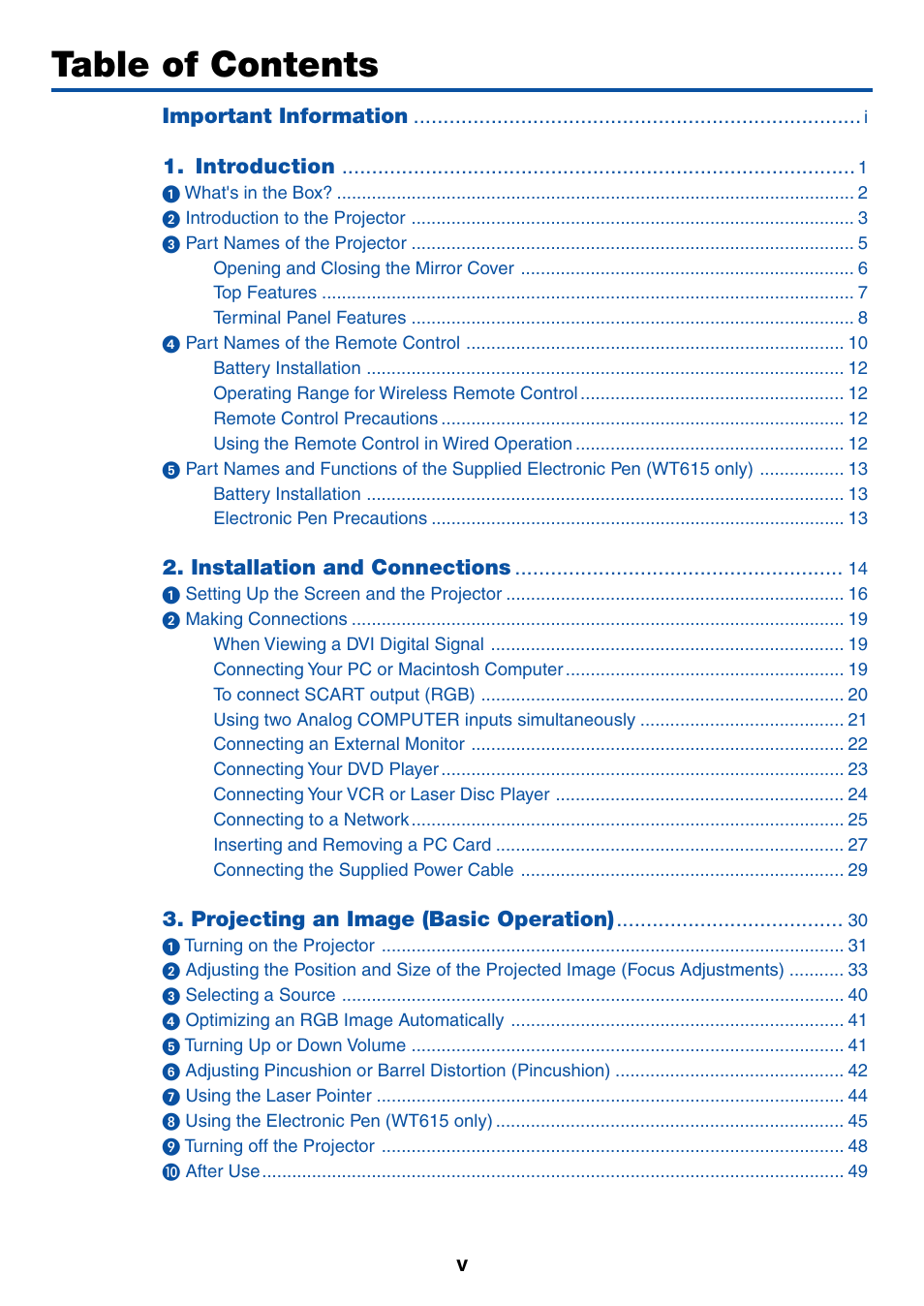 NEC WT615 User Manual | Page 6 / 159