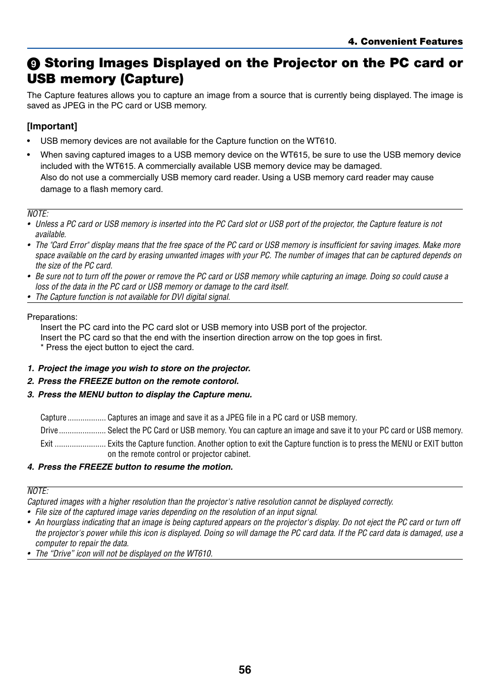 Or usb memory (capture) | NEC WT615 User Manual | Page 63 / 159