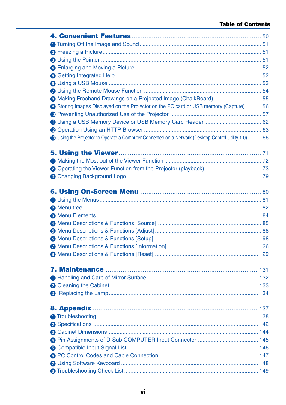 NEC WT615 User Manual | Page 7 / 159