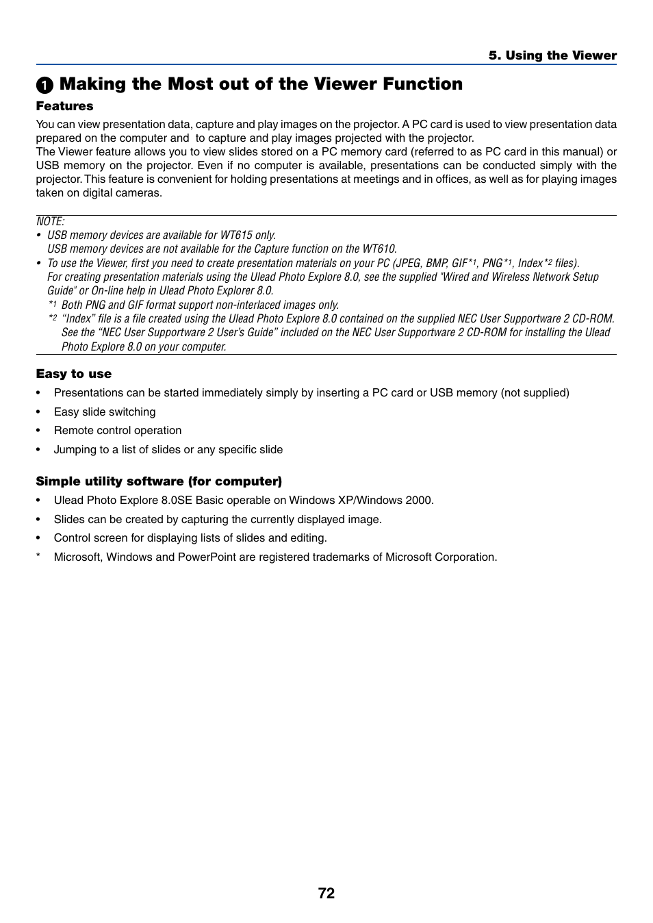 ᕡ making the most out of the viewer function | NEC WT615 User Manual | Page 79 / 159