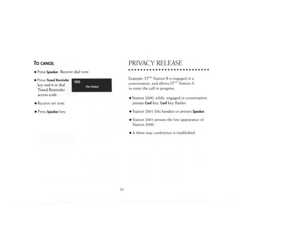 Privacy release, Tocanai | NEC 2000IVX User Manual | Page 37 / 44