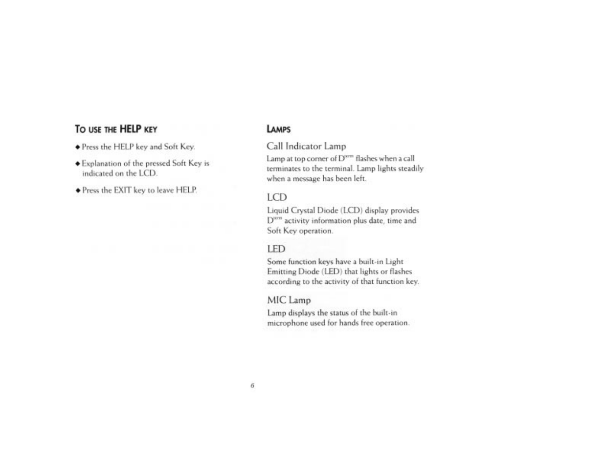 Help, Mic lamp | NEC 2000IVX User Manual | Page 8 / 44