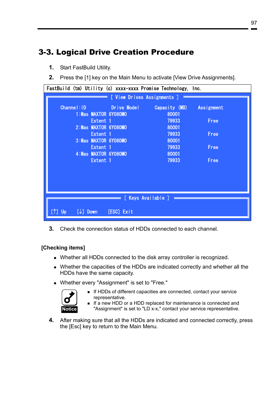 3. logical drive creation procedure | NEC Disk Array Controller N8103-89 User Manual | Page 117 / 128