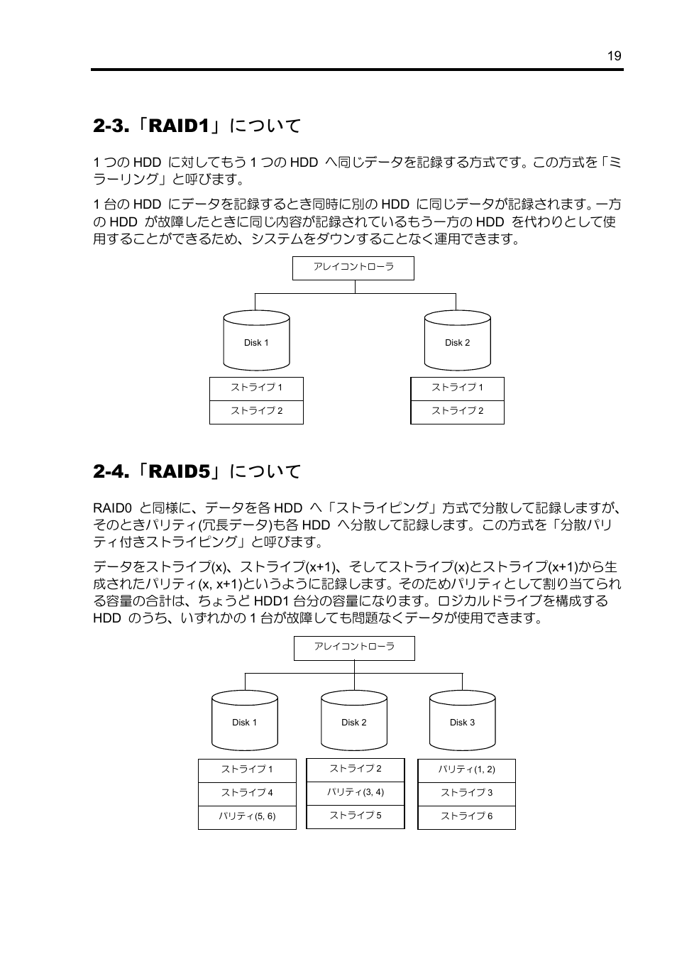 3.「raid1」について, 4.「raid5」について | NEC Disk Array Controller N8103-89 User Manual | Page 39 / 128