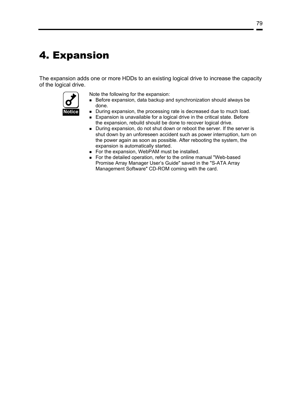 Expansion | NEC Disk Array Controller N8103-89 User Manual | Page 99 / 128