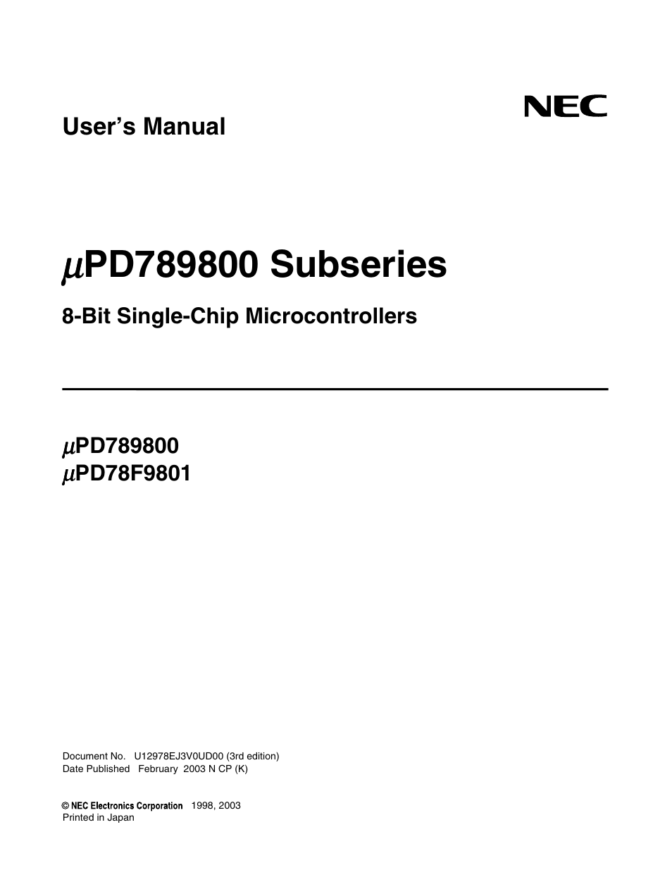 NEC switch User Manual | 234 pages