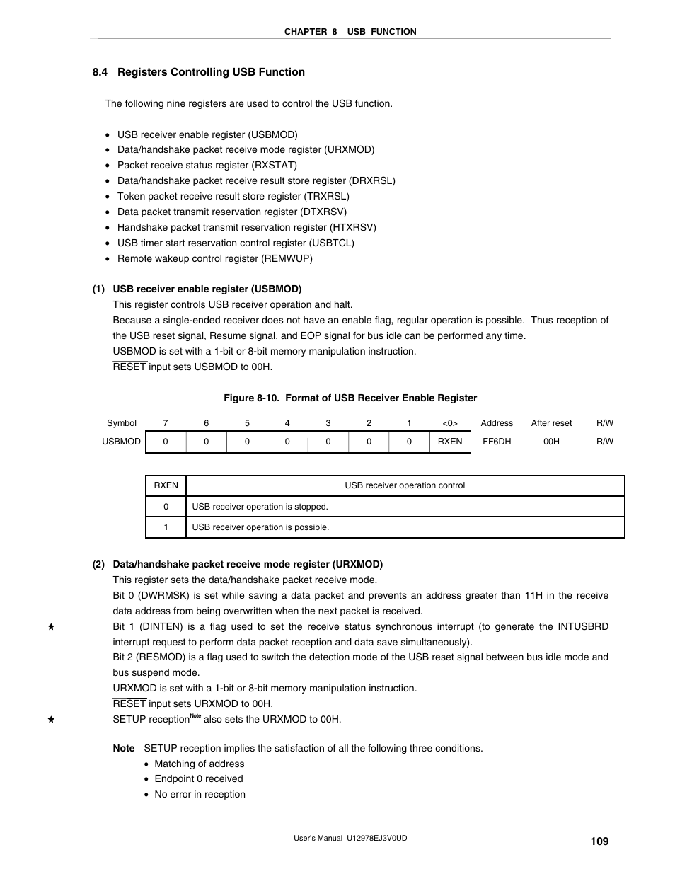 4 registers controlling usb function | NEC switch User Manual | Page 109 / 234