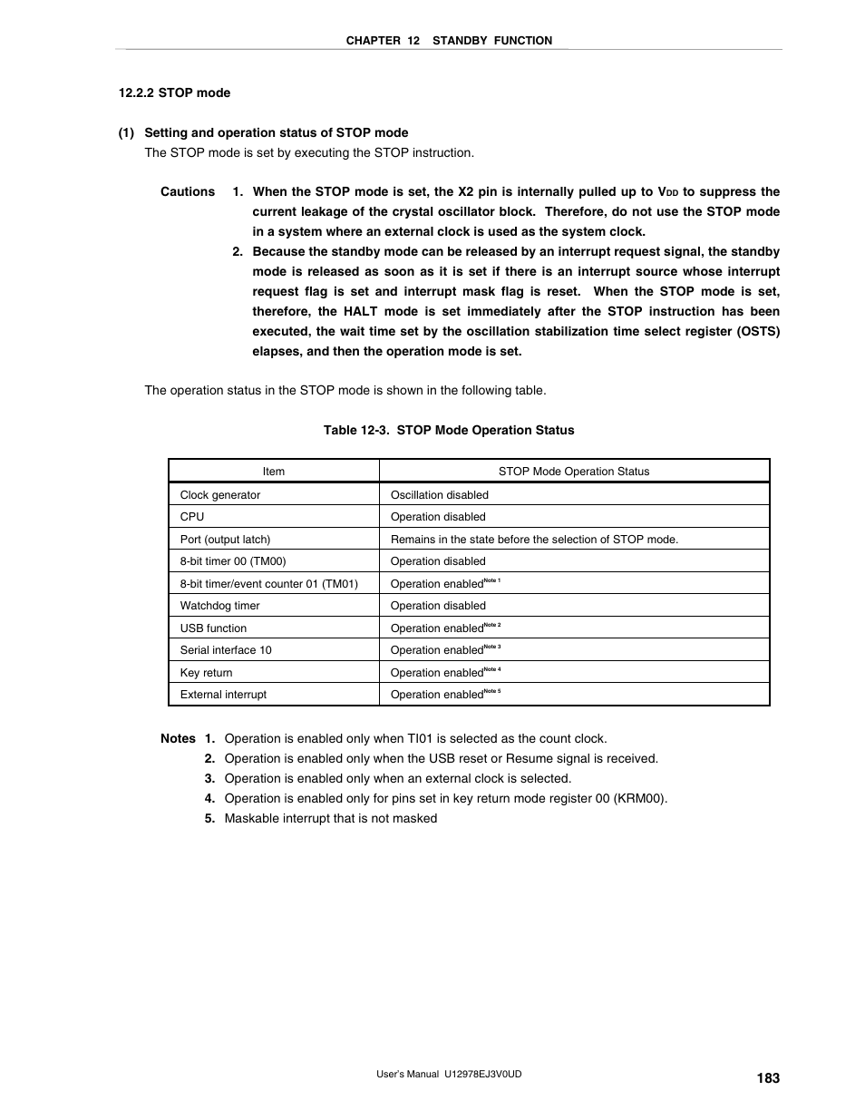 2 stop mode | NEC switch User Manual | Page 183 / 234