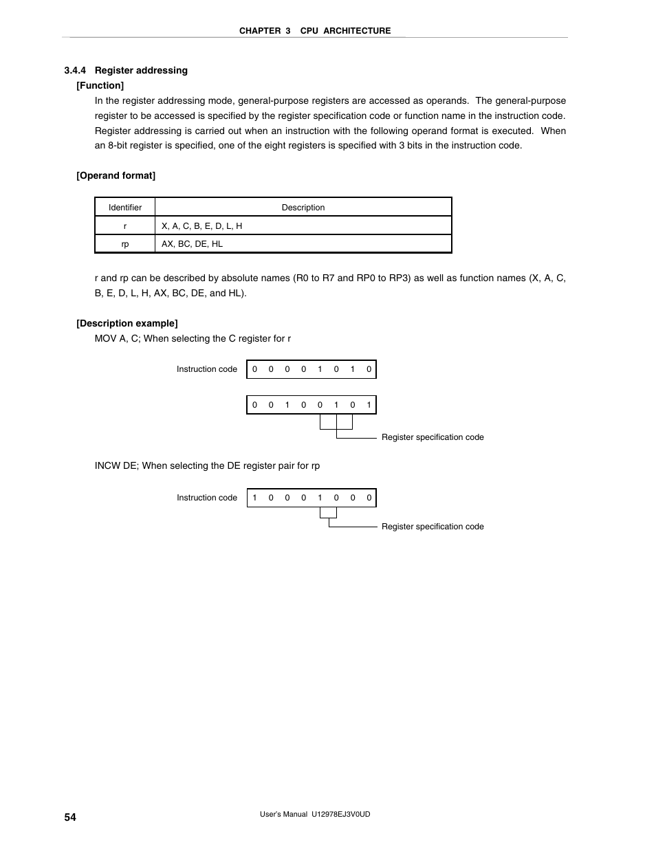 4 register addressing | NEC switch User Manual | Page 54 / 234