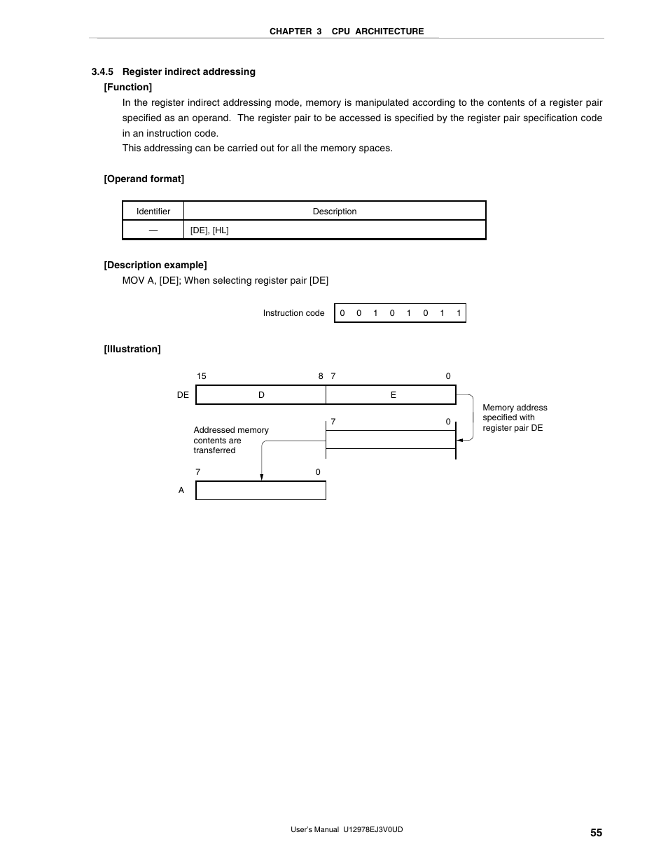 5 register indirect addressing | NEC switch User Manual | Page 55 / 234