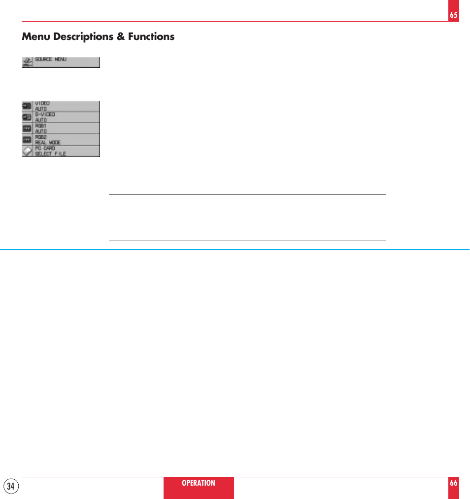 Menu descriptions & functions | NEC MT830 User Manual | Page 34 / 55