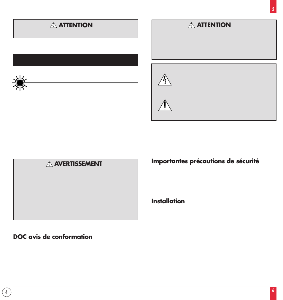 Attention | NEC MT830 User Manual | Page 4 / 55