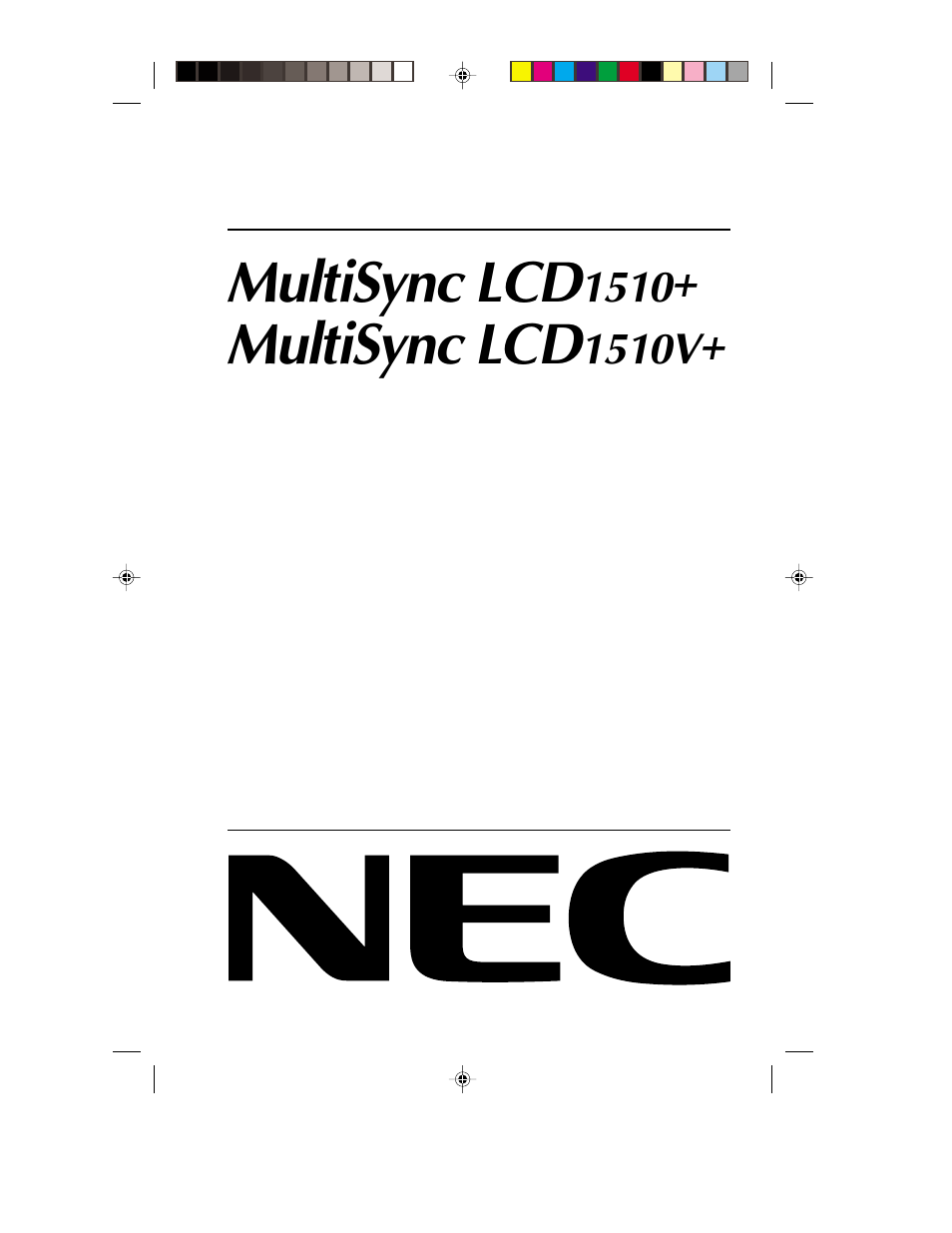 NEC MULTISYNC LCD1510+ User Manual | 12 pages