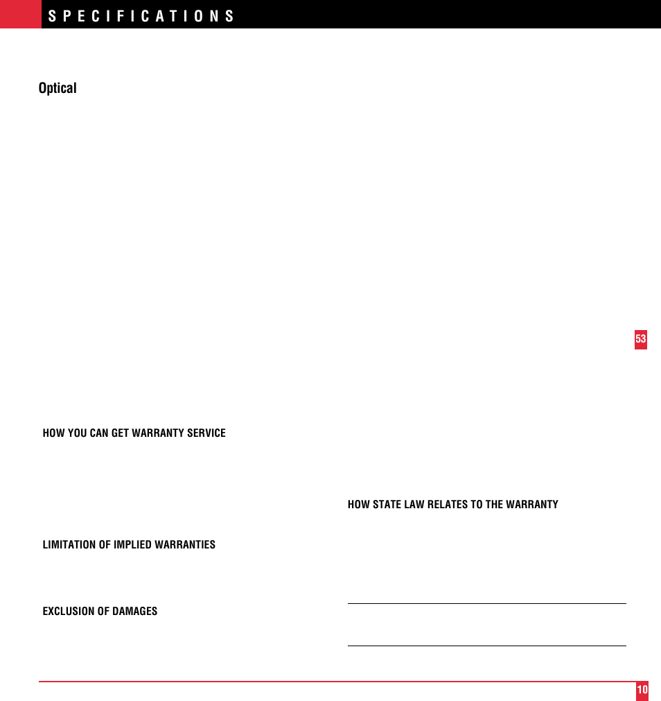 Optical | NEC MT600 User Manual | Page 11 / 32