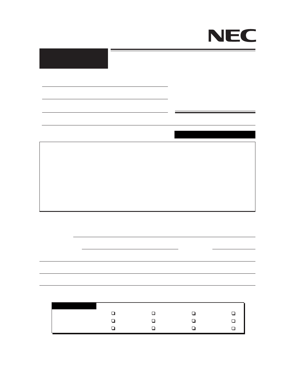 Facsimile, Message | NEC V850/SV1 User Manual | Page 35 / 35