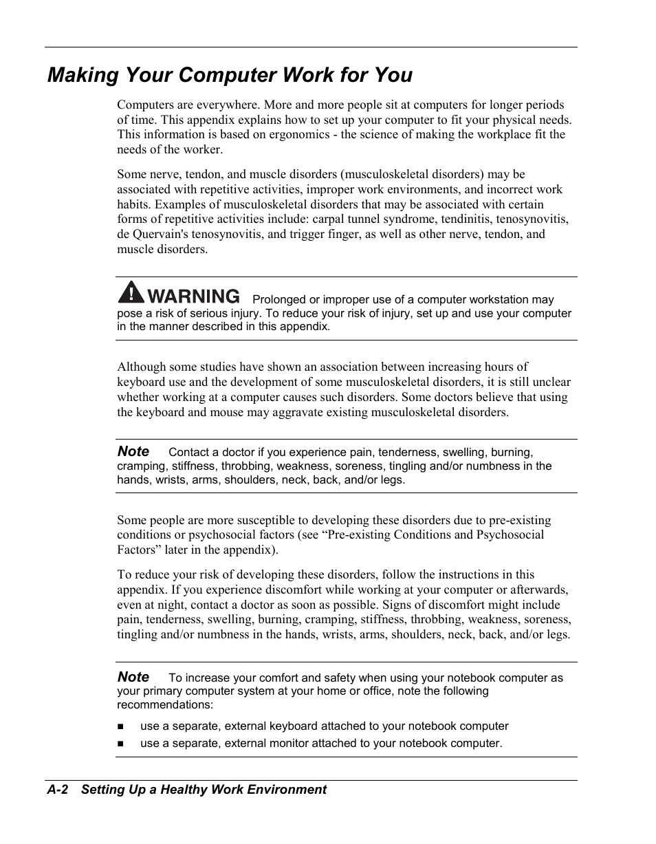 Making your computer work for you | NEC Versa Series User Manual | Page 111 / 150