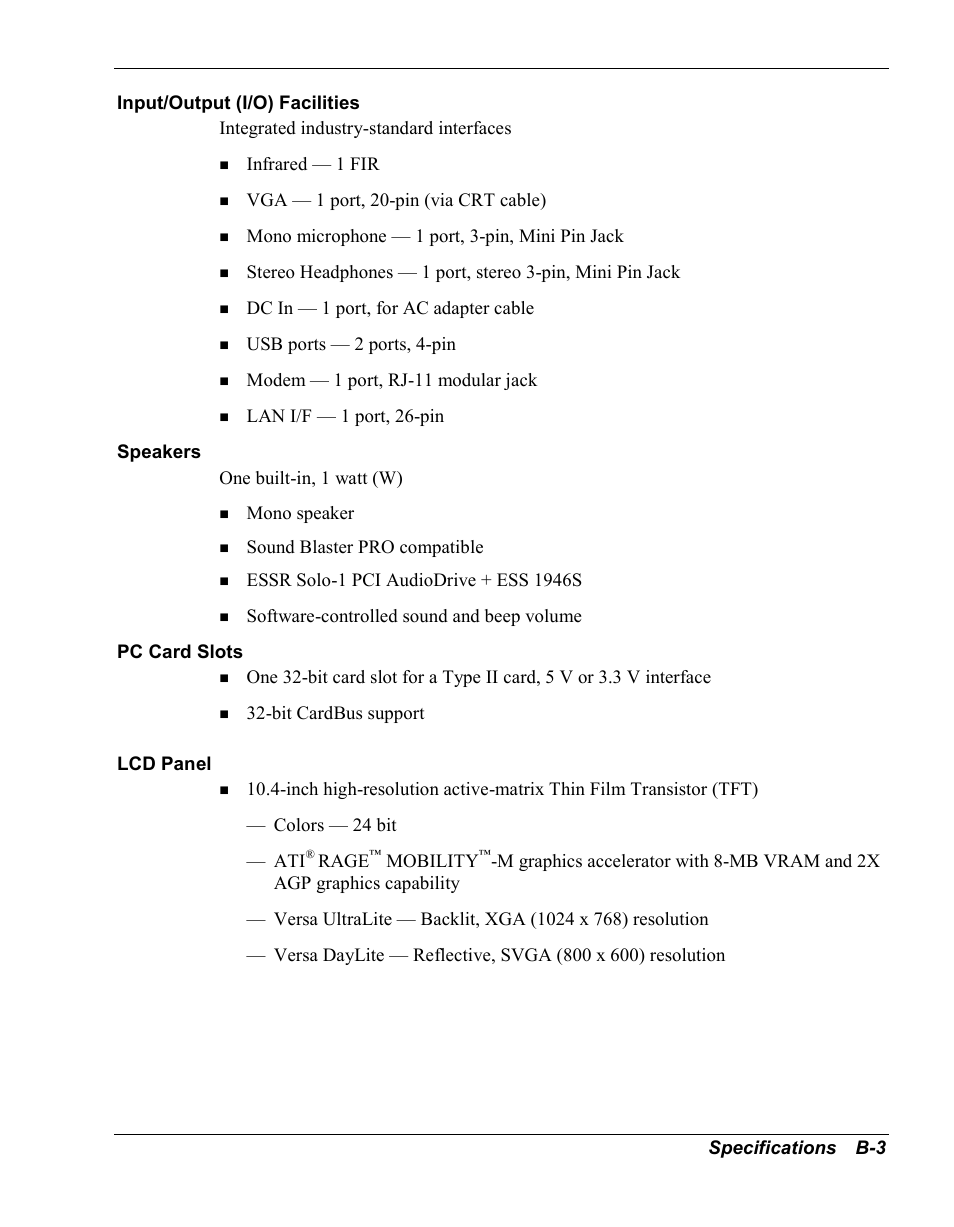 NEC Versa Series User Manual | Page 118 / 150