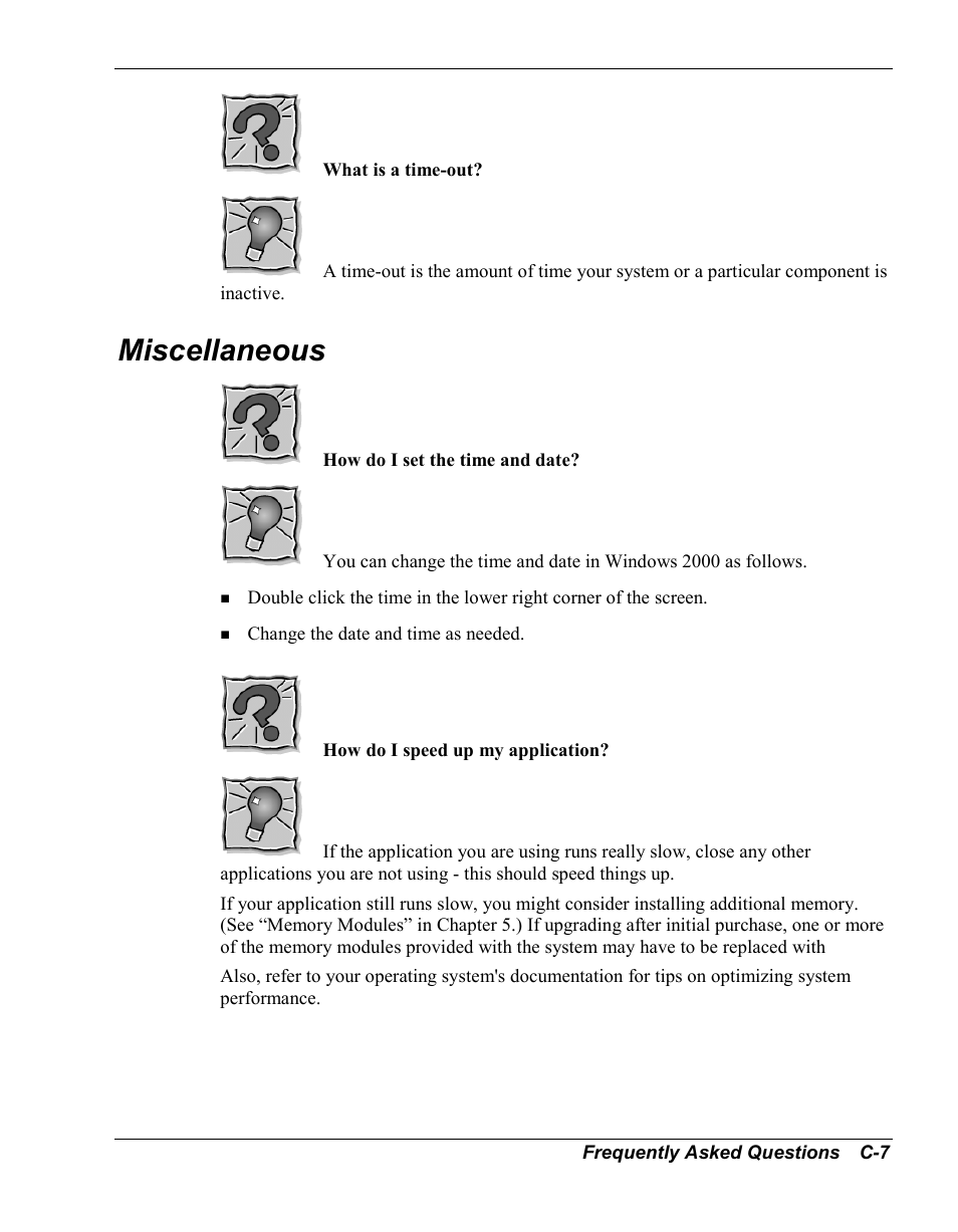 Miscellaneous | NEC Versa Series User Manual | Page 130 / 150