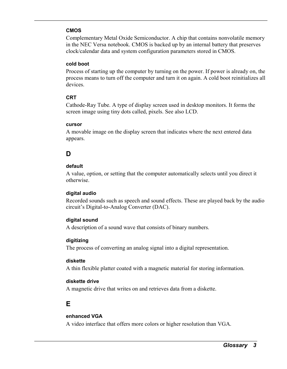 NEC Versa Series User Manual | Page 135 / 150