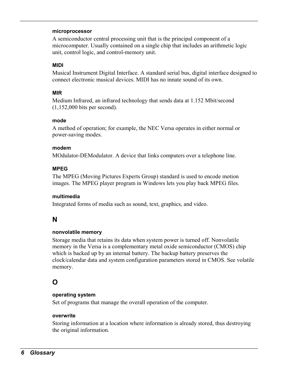 NEC Versa Series User Manual | Page 138 / 150