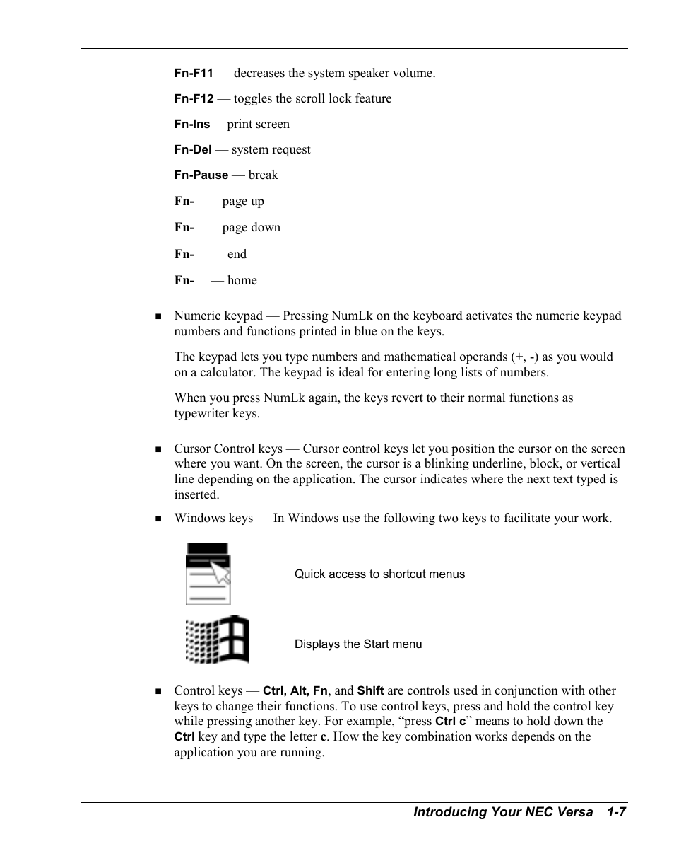 NEC Versa Series User Manual | Page 15 / 150
