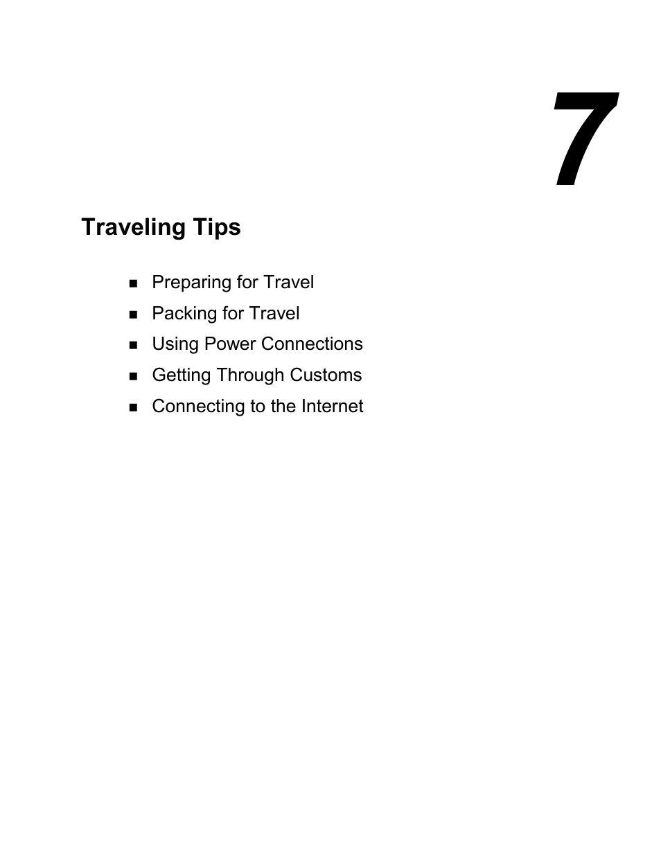 Traveling tips | NEC Versa Series User Manual | Page 85 / 150